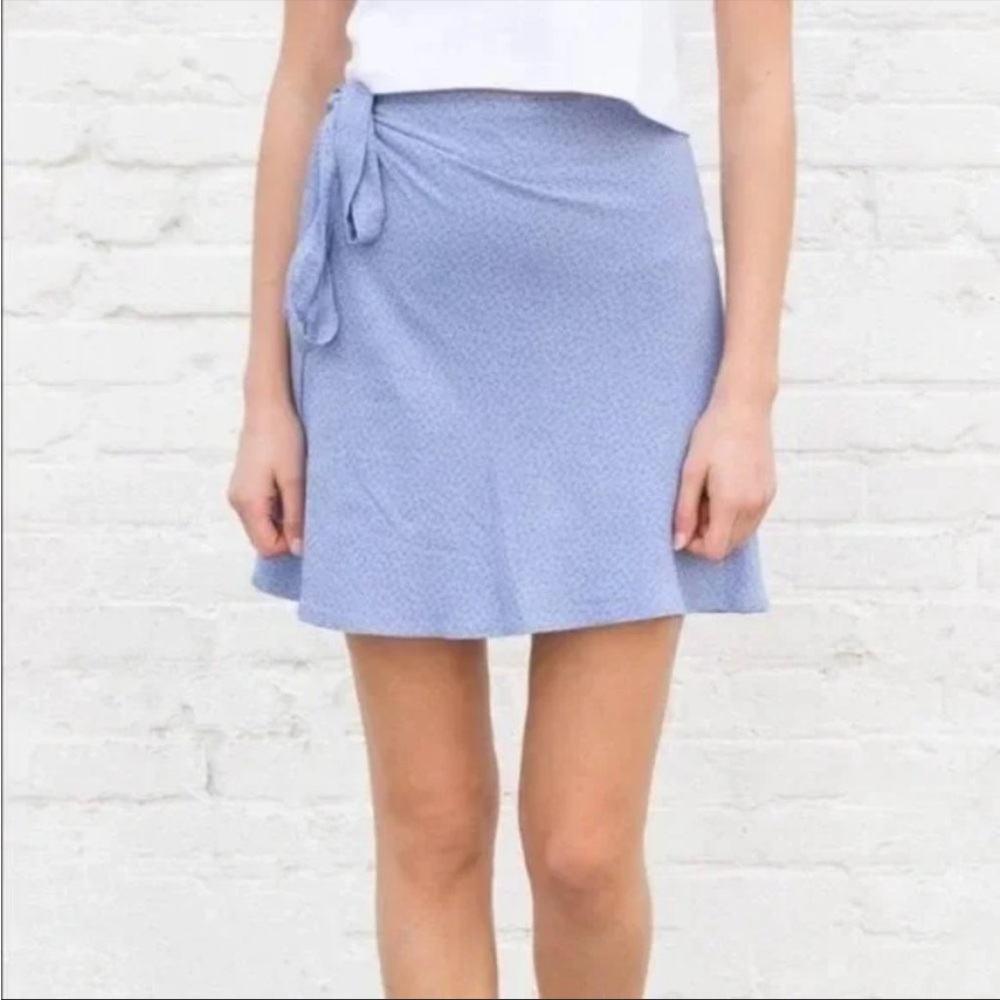 Brandy Melville Genevieve Skirt (Blue Floral Wrap)